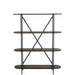 Vakkenkast Bruin ijzer Ovaal 33x120 cm-Vakkenkasten-J-Line