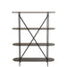 Vakkenkast Bruin ijzer Ovaal 33x120 cm-Vakkenkasten-J-Line