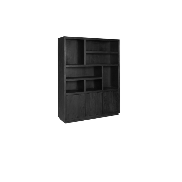 Vakkenkast Brussel Zwart XL - 160 cm-Opbergkasten-Starfurn