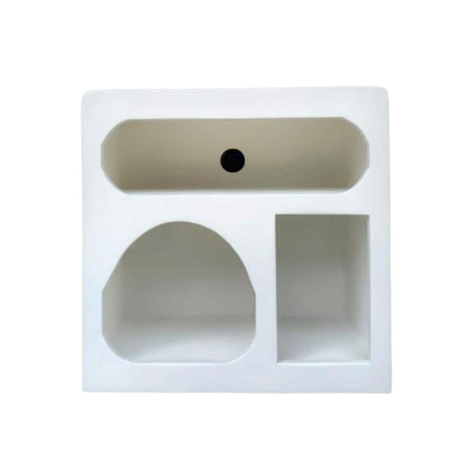 Vakkenkast Caya Wit Mangohout 60x33 cm-Opbergkasten-Starfurn