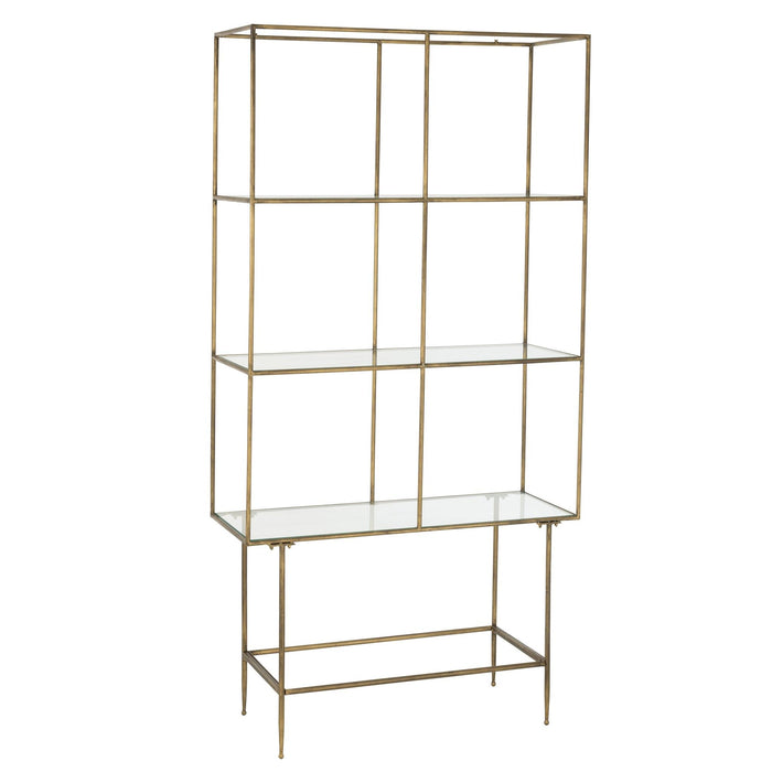 Vakkenkast Goud Glas 40x100 cm-Opbergkasten-J-Line