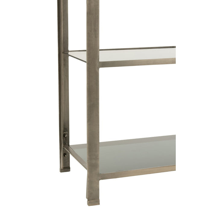 Vakkenkast Grijs ijzer Antiek 36x91 cm-Vakkenkasten-J-Line
