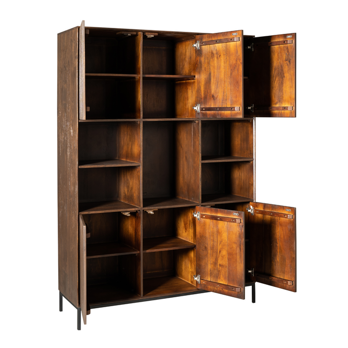Vakkenkast Madison XL Bruin - 135 cm-Opbergkasten-Starfurn