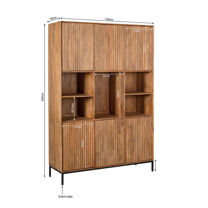 Vakkenkast Madison XL Naturel - 135 cm-Opbergkasten-Starfurn