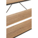 Vakkenkast Naturel Ash hout 34x141 cm-Opbergkasten-J-Line