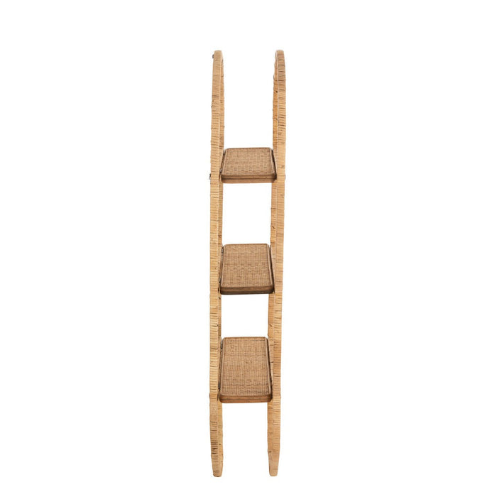 Vakkenkast Naturel Metaal Ovaal 20x56 cm-Opbergkasten-J-Line
