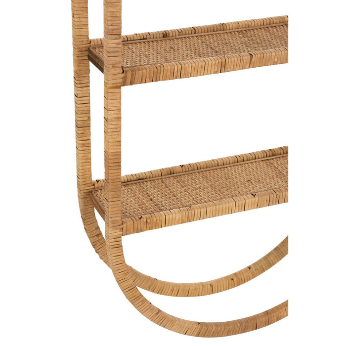 Vakkenkast Naturel Metaal Ovaal 20x56 cm-Opbergkasten-J-Line