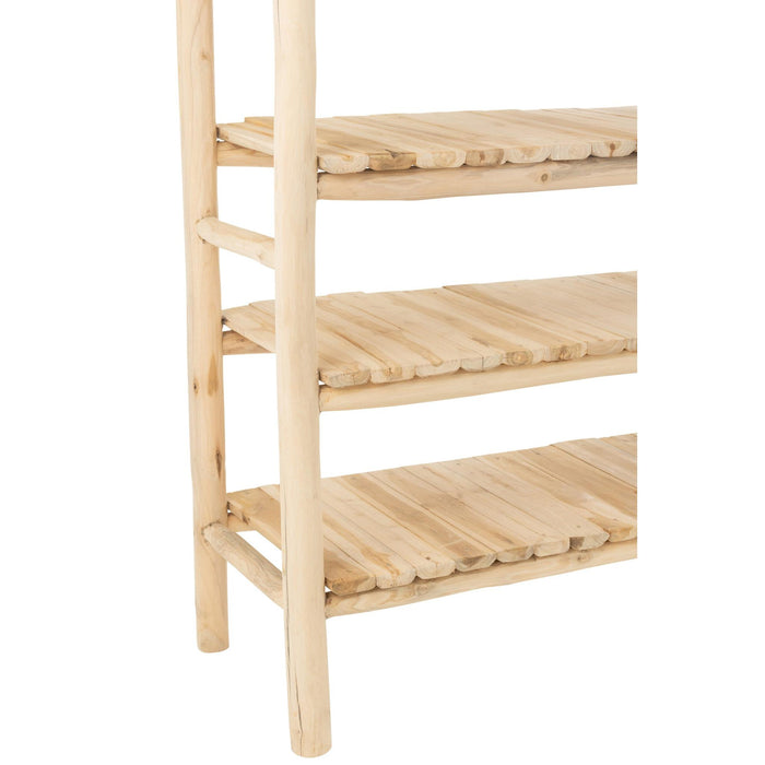 Vakkenkast Naturel Teakhout 40x140 cm-Opbergkasten-J-Line