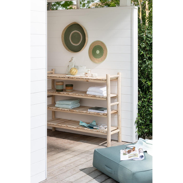 Vakkenkast Naturel Teakhout 40x140 cm-Opbergkasten-J-Line