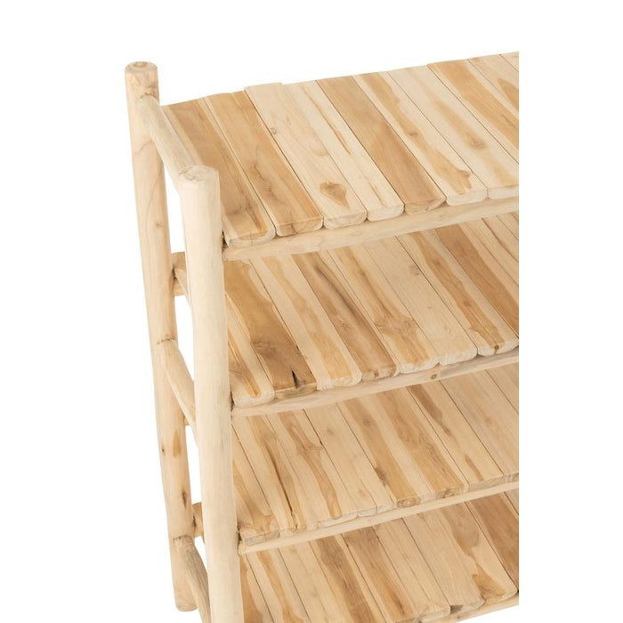 Vakkenkast Naturel Teakhout 40x140 cm-Vakkenkasten-J-Line