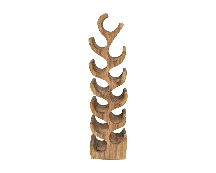Vakkenkast Suar Winerack Suar hout Naturel hout 25x18 cm-Vakkenkasten-Livingfurn