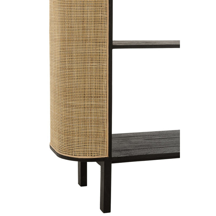 Vakkenkast Zwart Bayur hout 40x100 cm-Opbergkasten-J-Line