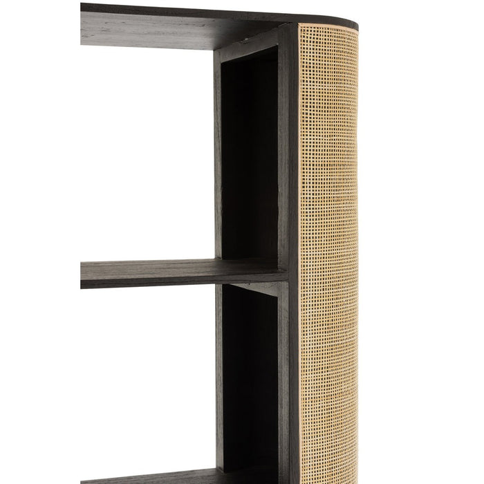 Vakkenkast Zwart Bayur hout 40x100 cm-Opbergkasten-J-Line