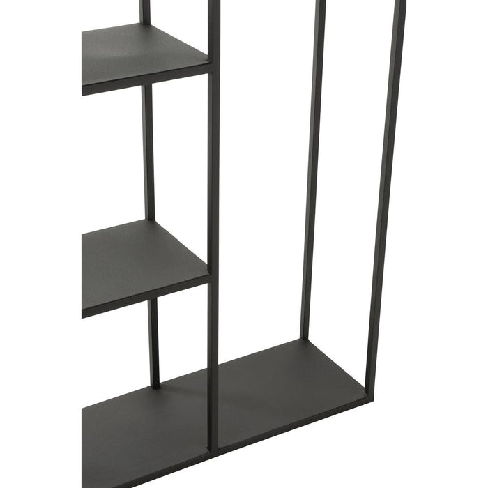 Vakkenkast Zwart Ijzer 25x110 cm-Opbergkasten-J-Line