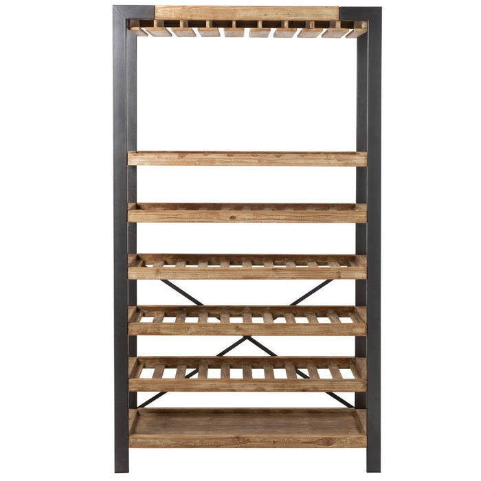 Vakkenkast Zwart Ijzer 38x114 cm-Opbergkasten-J-Line