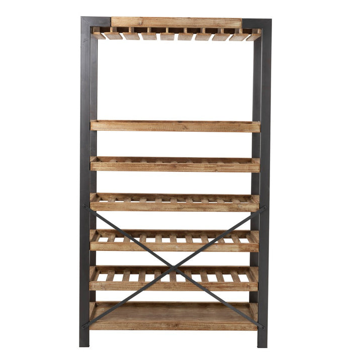 Vakkenkast Zwart Ijzer 38x114 cm-Opbergkasten-J-Line