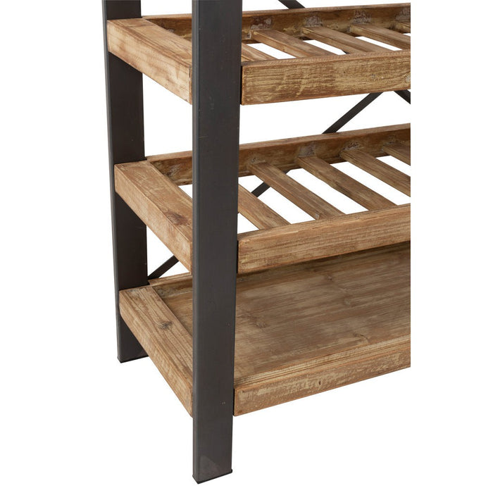 Vakkenkast Zwart Ijzer 38x114 cm-Opbergkasten-J-Line