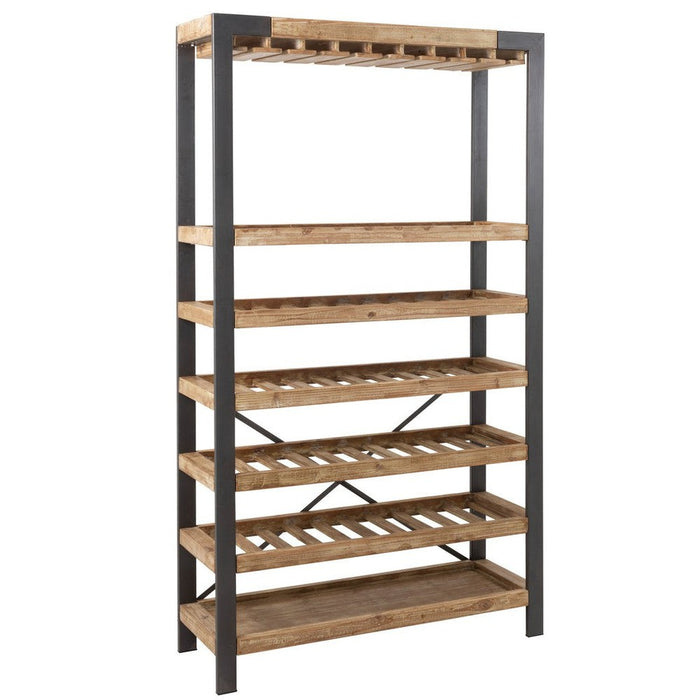 Vakkenkast Zwart Ijzer 38x114 cm-Opbergkasten-J-Line
