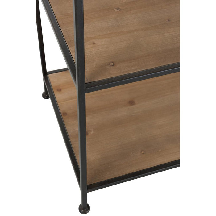 Vakkenkast Zwart Ijzer 52x111 cm-Vakkenkasten-J-Line