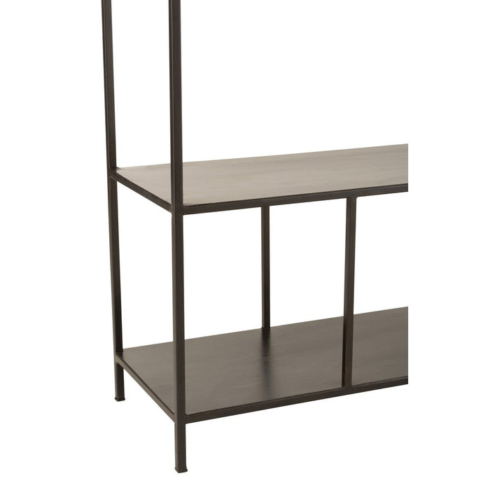 Vakkenkast Zwart Metaal 26x85 cm-Opbergkasten-J-Line