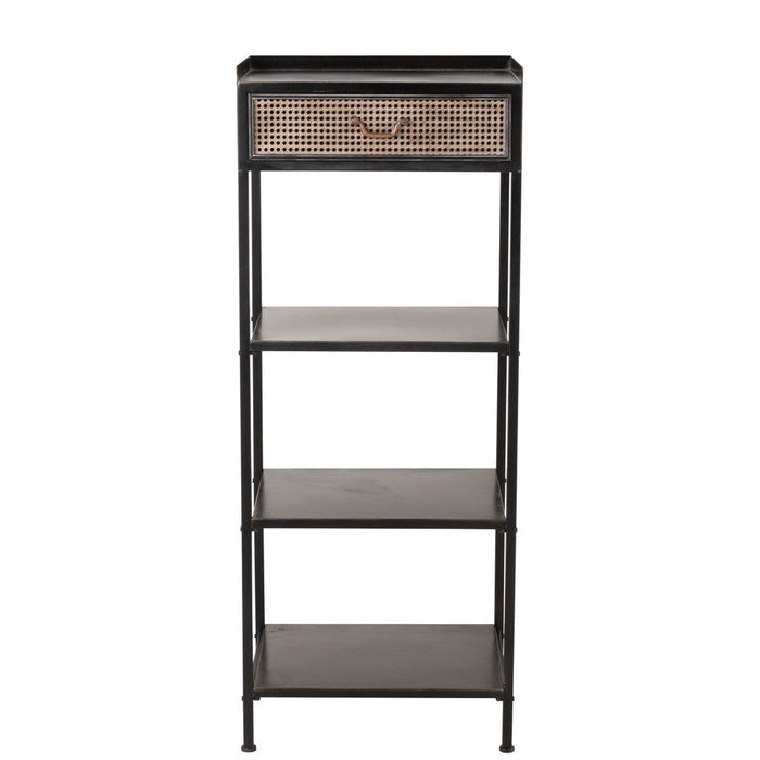 Vakkenkast Zwart Metaal 38x54 cm-Opbergkasten-J-Line