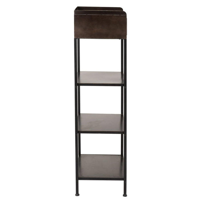 Vakkenkast Zwart Metaal 38x54 cm-Opbergkasten-J-Line