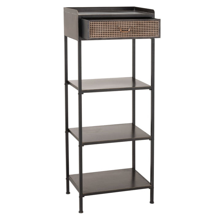 Vakkenkast Zwart Metaal 38x54 cm-Opbergkasten-J-Line