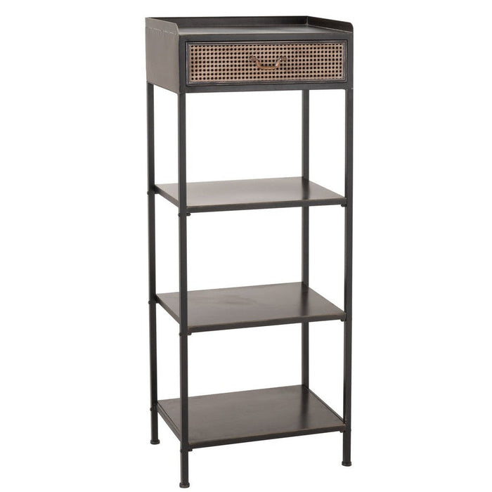 Vakkenkast Zwart Metaal 38x54 cm-Opbergkasten-J-Line