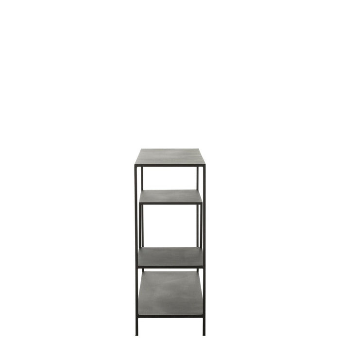 Vakkenkast Zwart Metaal 39x101 cm-Opbergkasten-J-Line