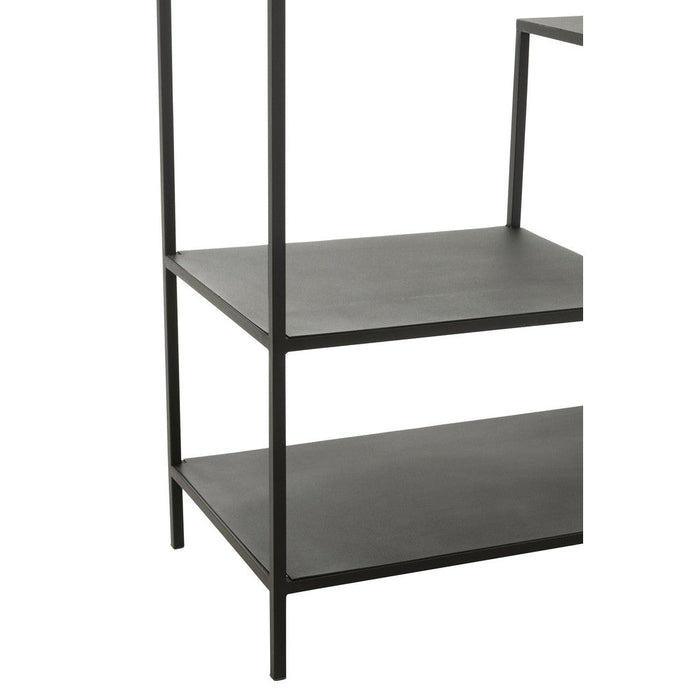 Vakkenkast Zwart Metaal 39x101 cm-Opbergkasten-J-Line