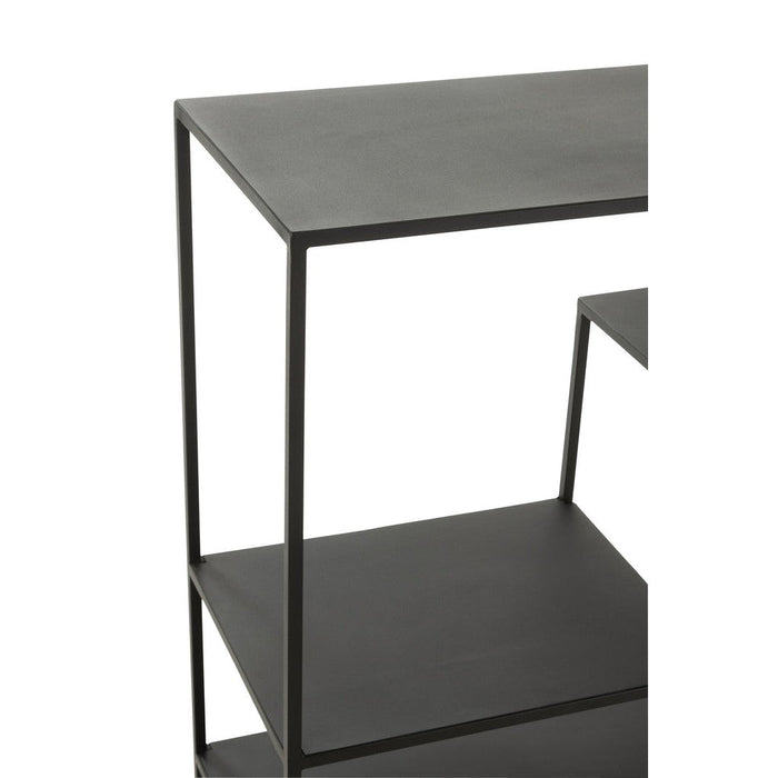 Vakkenkast Zwart Metaal 39x101 cm-Opbergkasten-J-Line