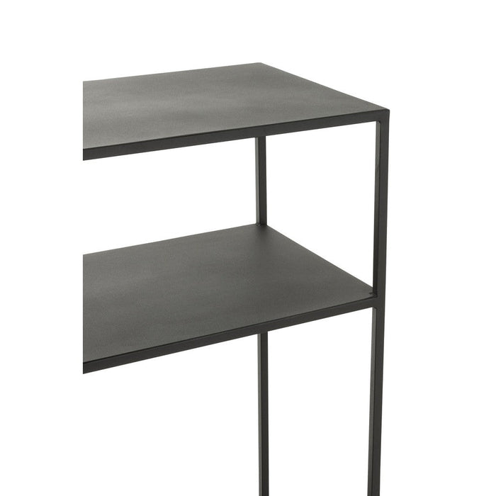 Vakkenkast Zwart Metaal 39x101 cm-Opbergkasten-J-Line