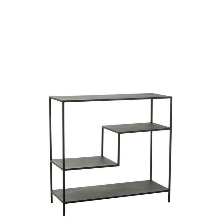 Vakkenkast Zwart Metaal 39x101 cm-Vakkenkasten-J-Line