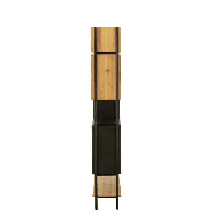 Vakkenkast Zwart ijzer L 30x110 cm-Vakkenkasten-J-Line