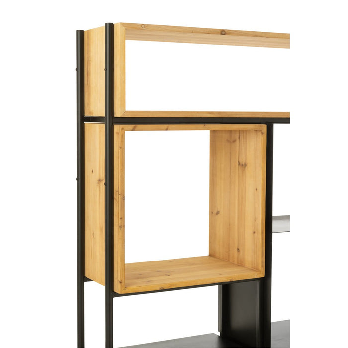 Vakkenkast Zwart ijzer L 30x110 cm-Vakkenkasten-J-Line