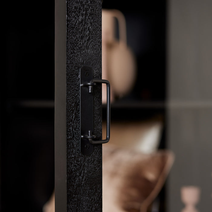 Vitrinekast Boaz Zwart - 115 cm-Vitrinekasten-Starfurn