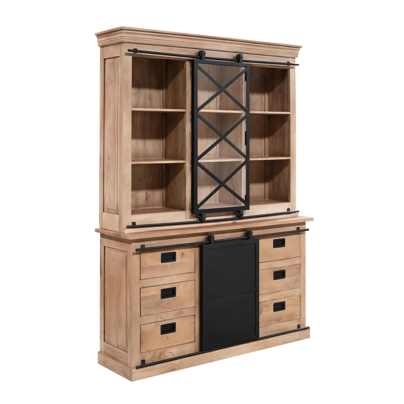 Vitrinekast Fresno 160 cm 160x45x220 cm-Vitrinekasten-Starfurn