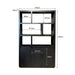 Vitrinekast Jaxx Mangohout Zwart 120x45x200 cm-Vitrinekasten-Livingfurn