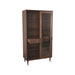 Vitrinekast Jule Walnoot Eiken - 100x49x180 cm-Vitrinekasten-LABEL51