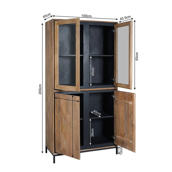 Vitrinekast RichWood - 100 cm-Vitrinekasten-Starfurn