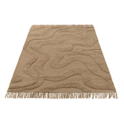 Vloerkleed Beige Katoen Franjes 160x230 cm-Rechthoekige vloerkleden-J-Line