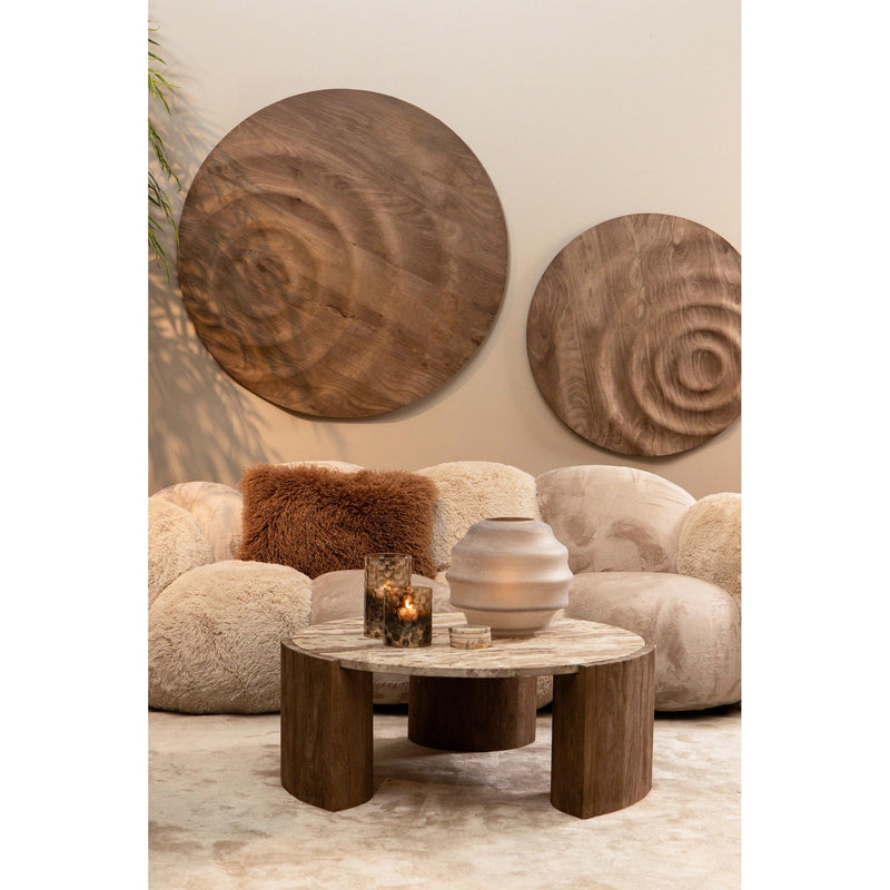Vloerkleed Curvae Polyester Beige 109x238 cm 724716-Rechthoekige vloerkleden-PTMD