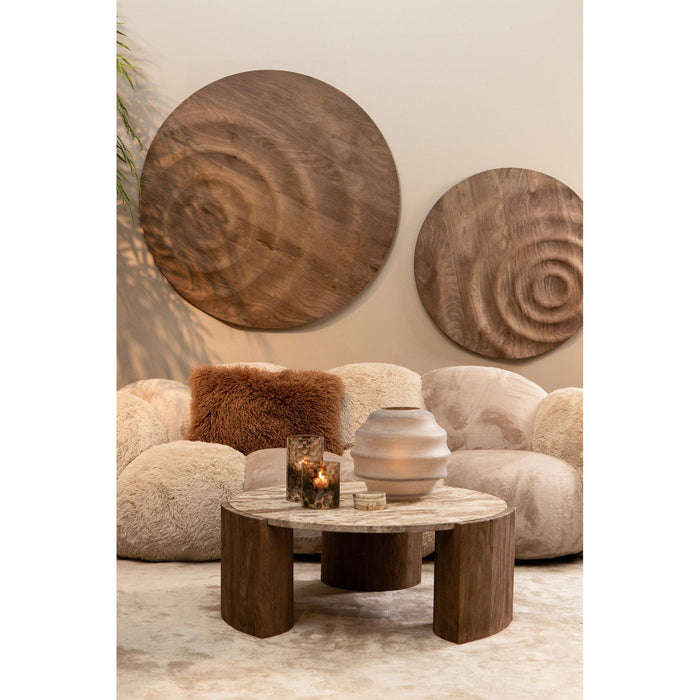 Vloerkleed Curvae Polyester Beige 109x238 cm 724716-Rechthoekige vloerkleden-PTMD