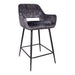 Vloerkleed Fal Polyester Donkergrijs 54x60 cm-Rechthoekige vloerkleden-PTMD