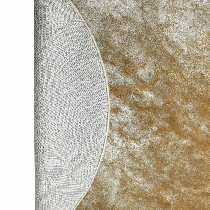 Round rugs Flavia Brown Viscose Handwoven Rug Round L