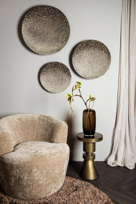 Round Rugs Jups Brown Fabric Handwoven Carpet Round S
