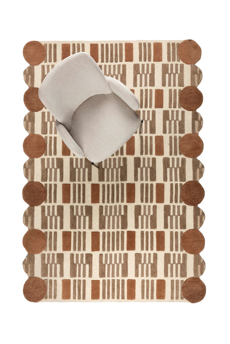 Vloerkleed Mundra Wol Beige 160x230 cm