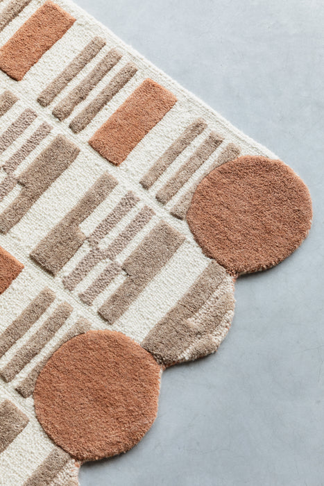 Vloerkleed Mundra Wol Beige 160x230 cm-Rechthoekige vloerkleden-Creating Home