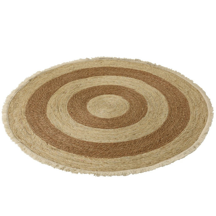 Vloerkleed Naturel Katoen 120 cm 120x120x1 cm-Rechthoekige vloerkleden-J-Line