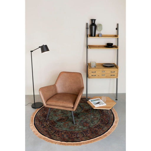 Vloerkleed Raz '160 Viscose Groen Ø160x0.26 cm-Rechthoekige vloerkleden-Creating Home